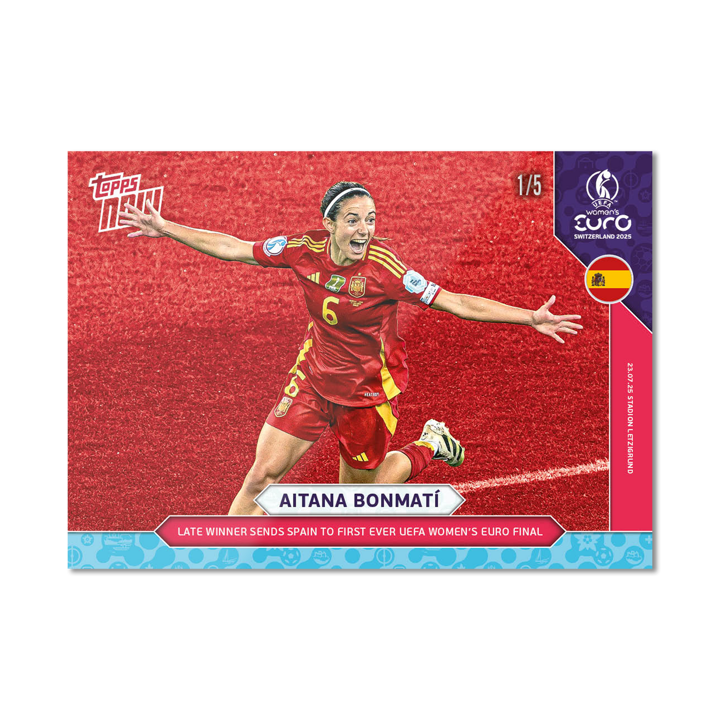 Aitana Bonmatí - UEFA Women’s EURO 2025™ Topps NOW® - Card 26 - PR: 837