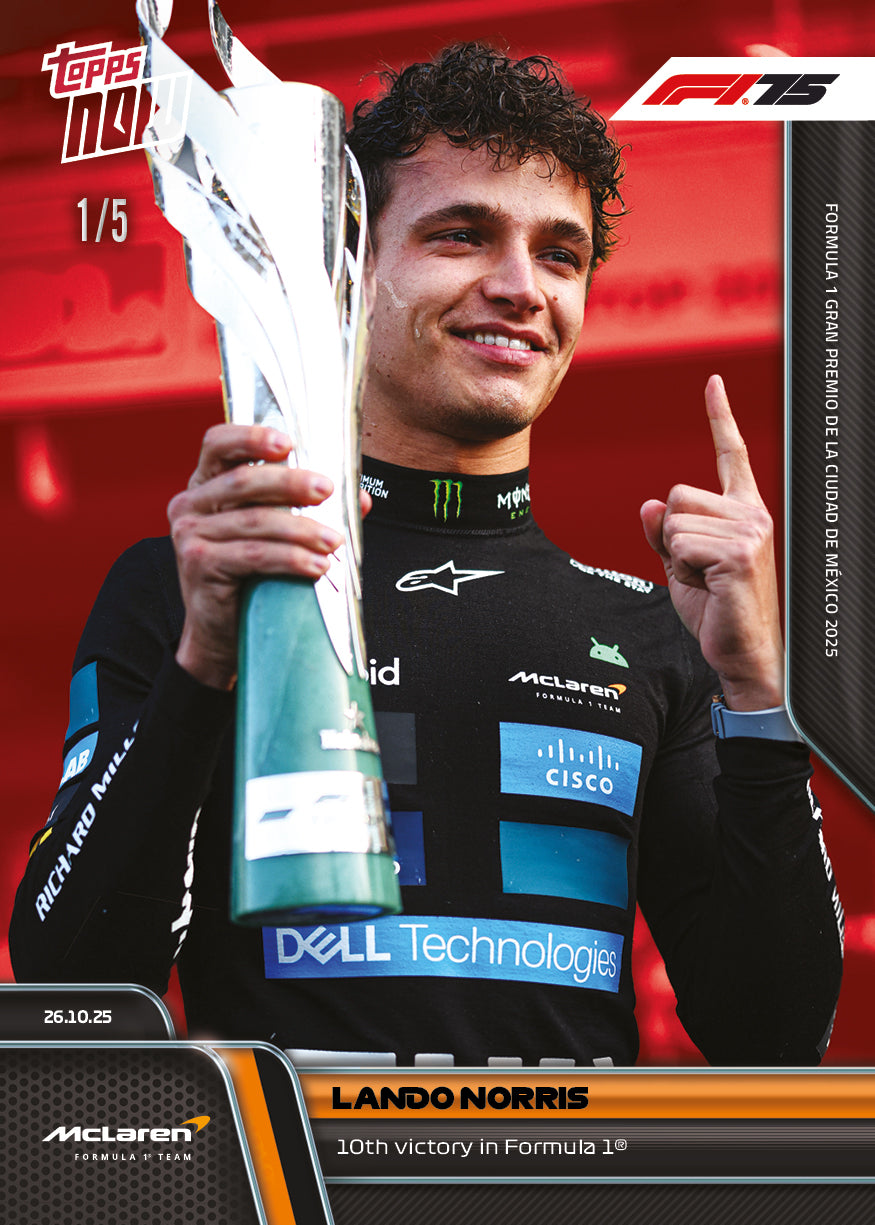 Lando Norris - 2025 Formula 1® Topps NOW® - Card 72 - PR: 4039
