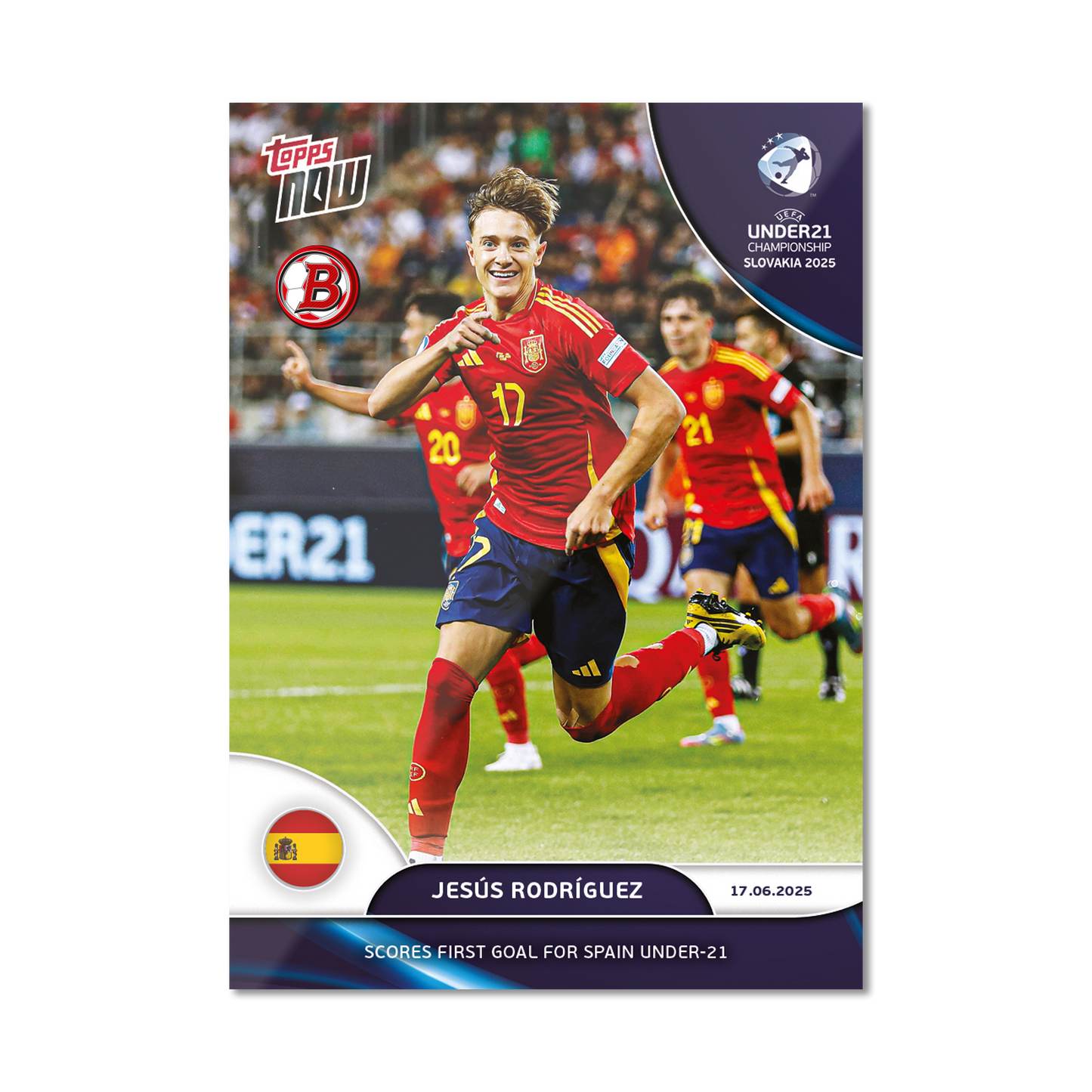 Jesús Rodríguez - 2025 UEFA Euro U-21 Topps NOW® - Card 5 - PR: 270