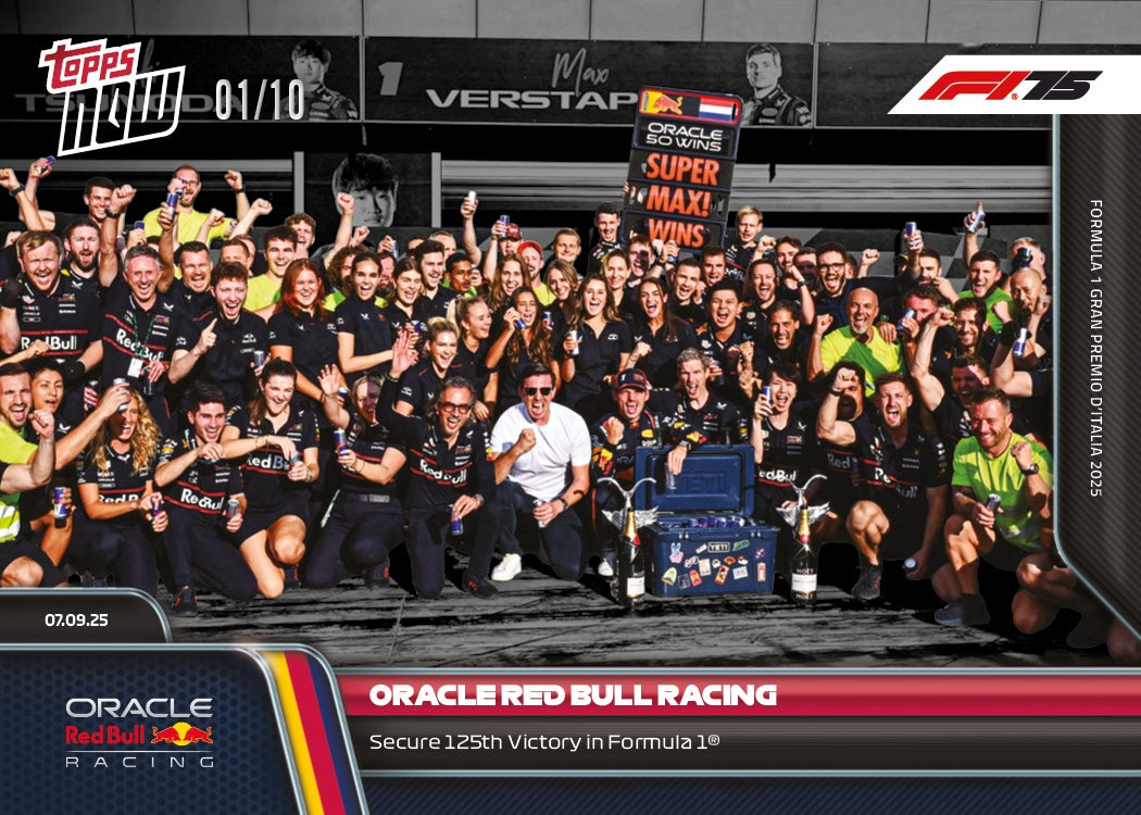 Oracle Red Bull Racing - 2025 Formula 1® Topps NOW® - Card 61 - PR: 1144
