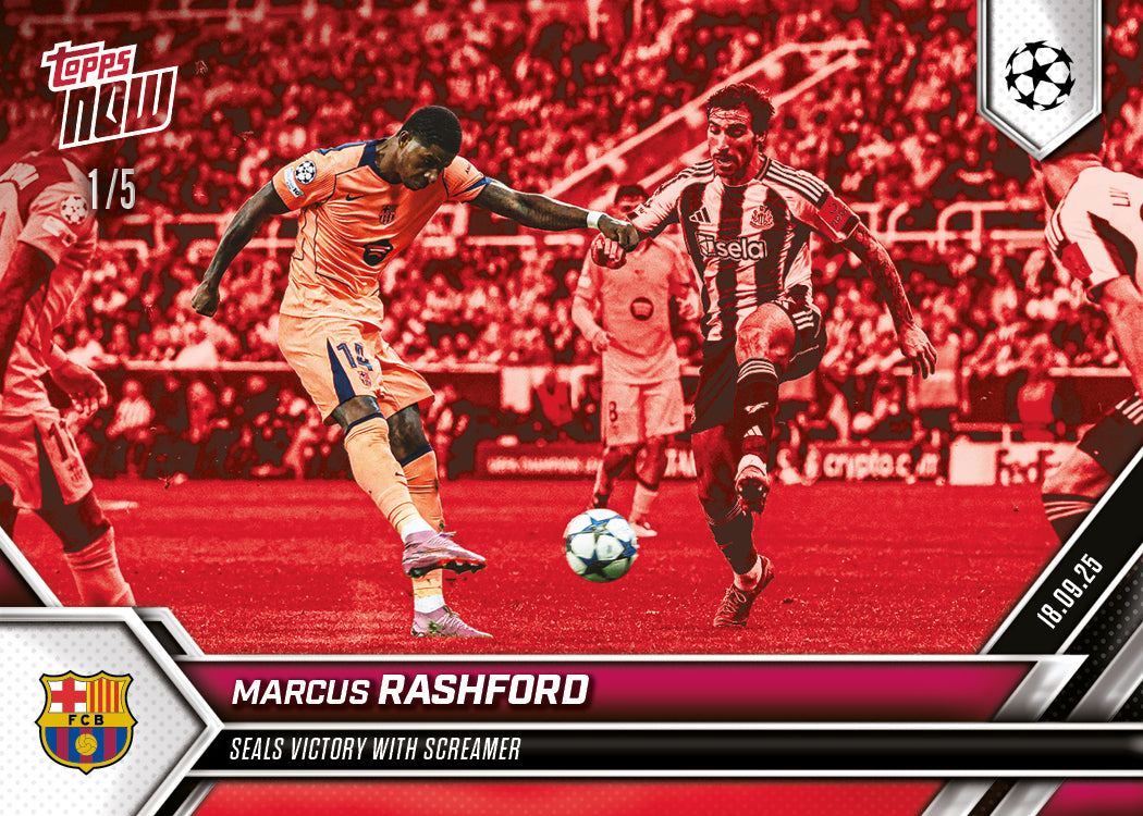 Marcus Rashford - 2025-26 UCL Topps NOW® - Card 21 - PR: 514