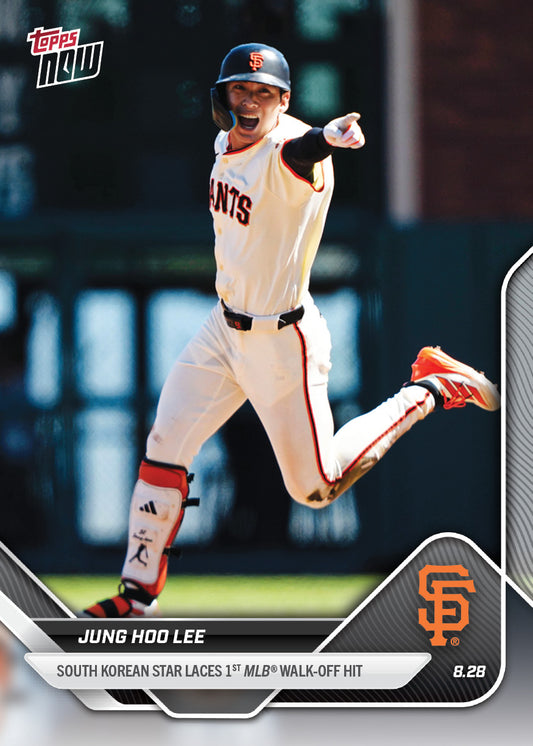 Jung Hoo Lee - 2025 MLB Topps NOW® - Card 624 - PR: 1368