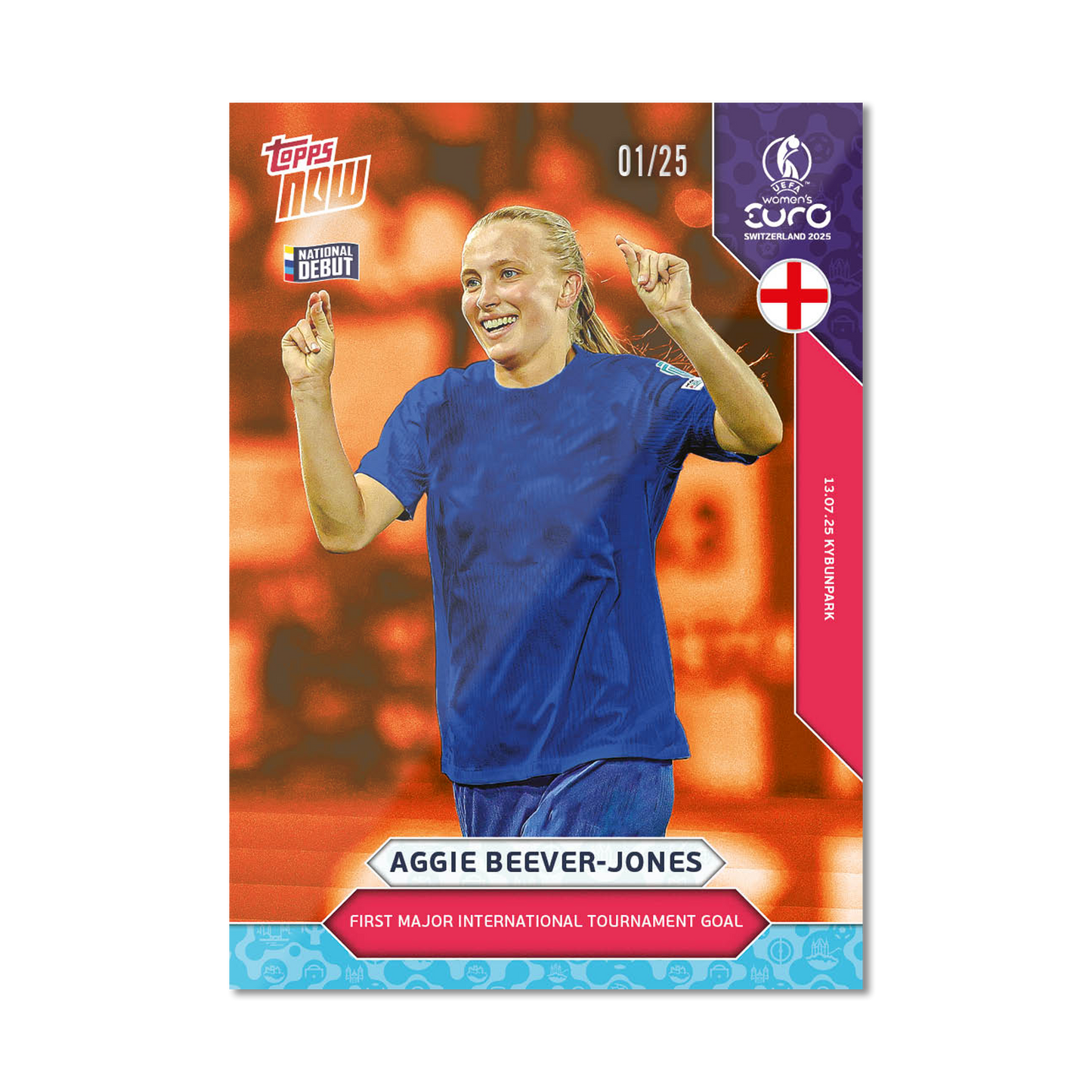 Aggie Beever-Jones - UEFA Women’s EURO 2025™ Topps NOW®  - Card 19 - PR: 208