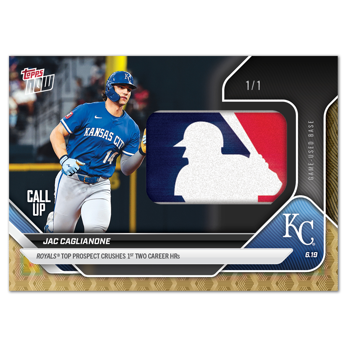 Jac Caglianone - 2025 MLB Topps NOW® - Card 320 - LOOK FOR RELICS - PR: 11969