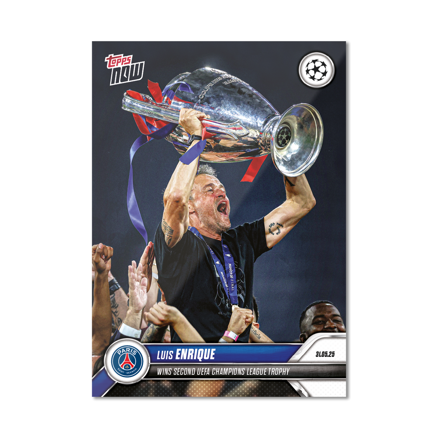 Luis Enrique - 2024-25 UCL Topps NOW® - Card 161 - LOOK FOR AUTO - PR: 1221