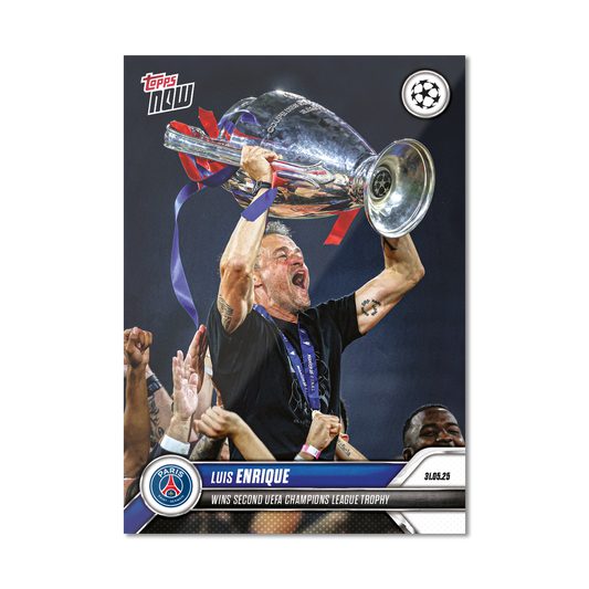 Luis Enrique - 2024-25 UCL Topps NOW® - Card 161 - LOOK FOR AUTO - PR: 1221