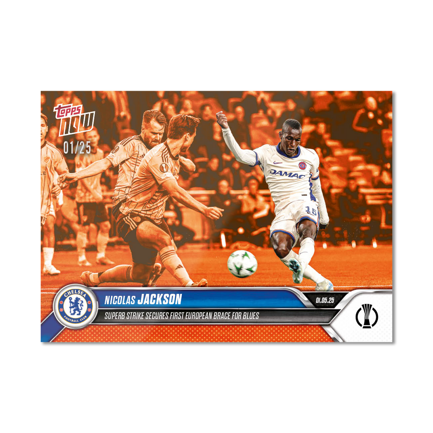 Nicolas Jackson - 2024-25 UECL Topps NOW® - Card 9 - PR: 92