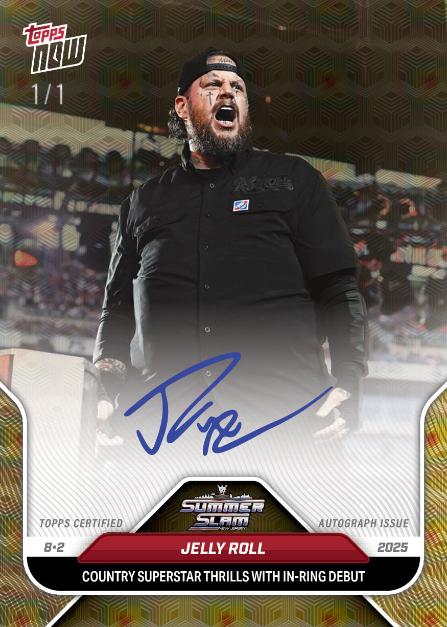 Jelly Roll - 2025 WWE Topps NOW® - Card 85 - LOOK FOR AUTOS - PR: 6239