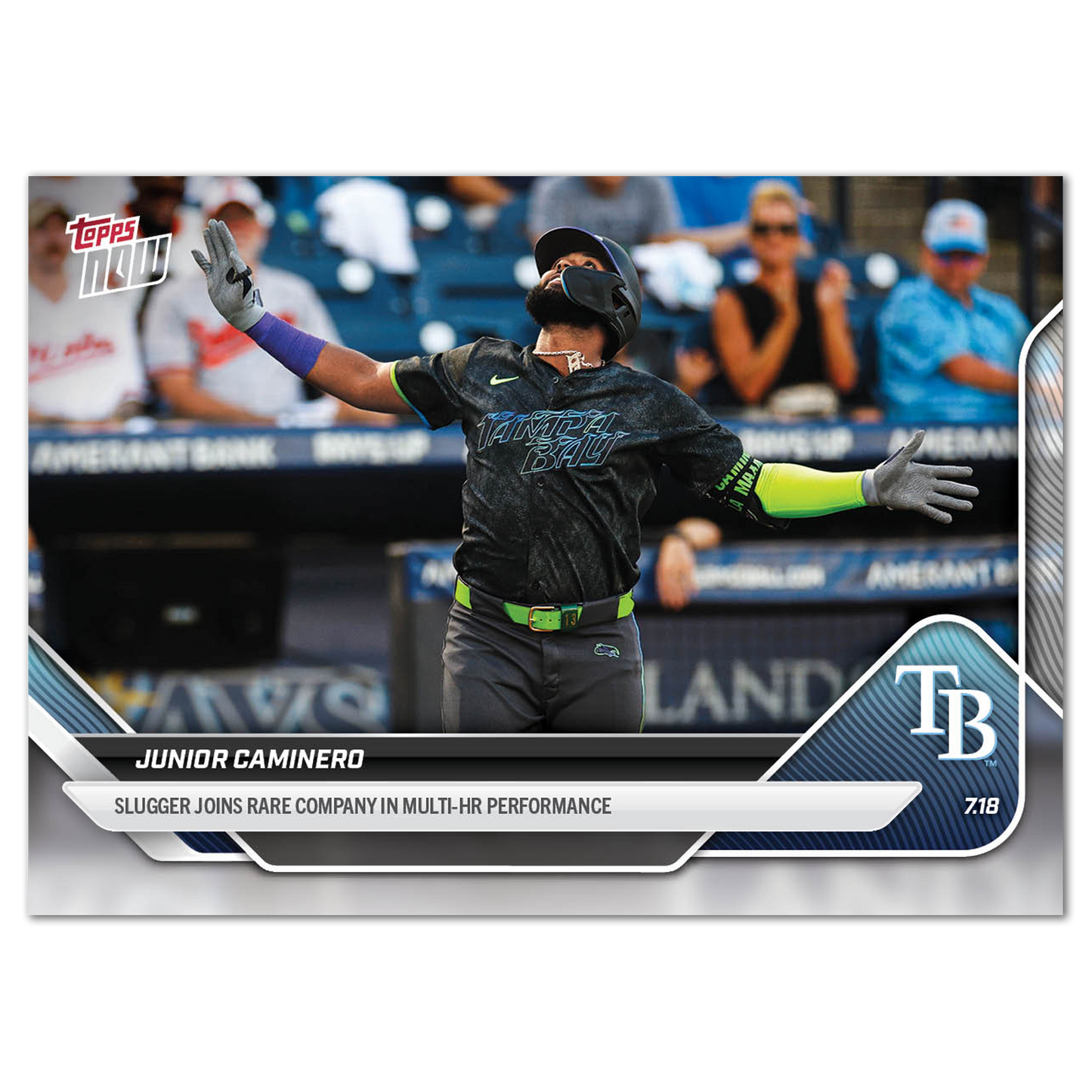 Junior Caminero - 2025 MLB Topps NOW® - Card 437 - PR: 462