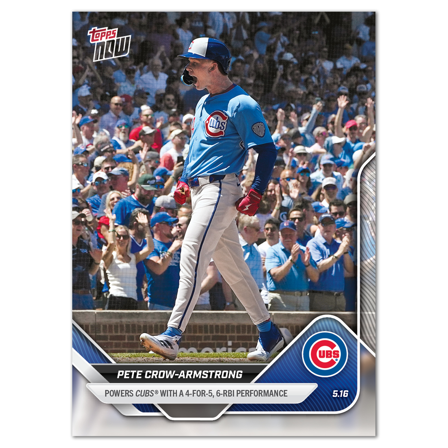 Pete Crow-Armstrong - 2025 MLB Topps NOW® - Card 185 - PR: 1442