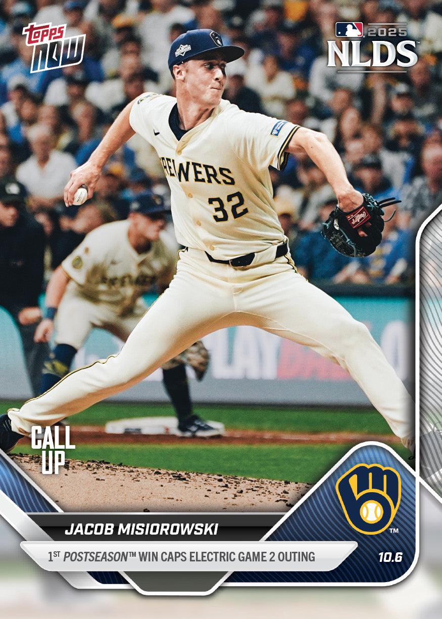 Jacob Misiorowski - 2025 MLB Topps NOW® - Card 833 - PR: 2987