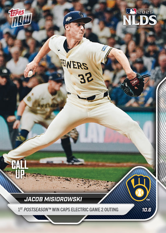 Jacob Misiorowski - 2025 MLB Topps NOW® - Card 833 - PR: 2987