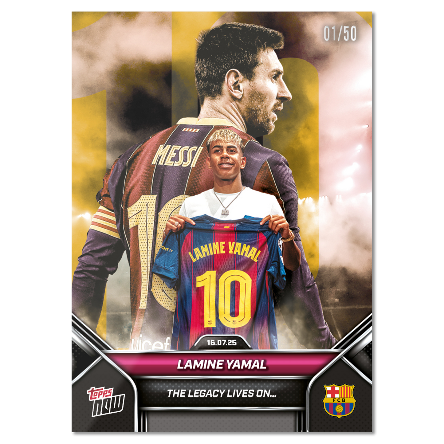 Lamine Yamal - 2025 FC Barcelona Topps NOW® - Card 2 - LOOK FOR DUAL AUTO - PR: 76476