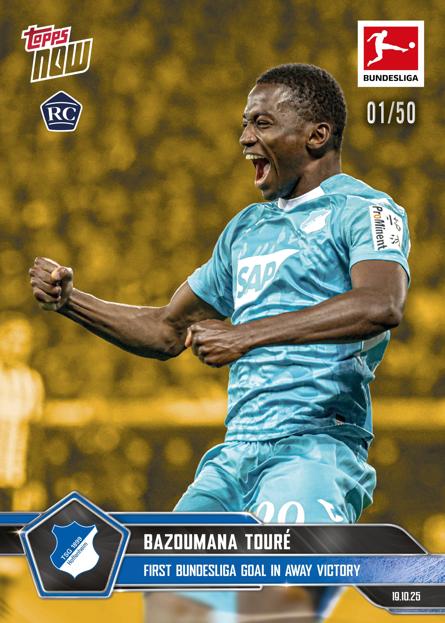 Bazoumana Touré - 2025-26 Bundesliga Topps NOW® - Card 46 - PR: 337