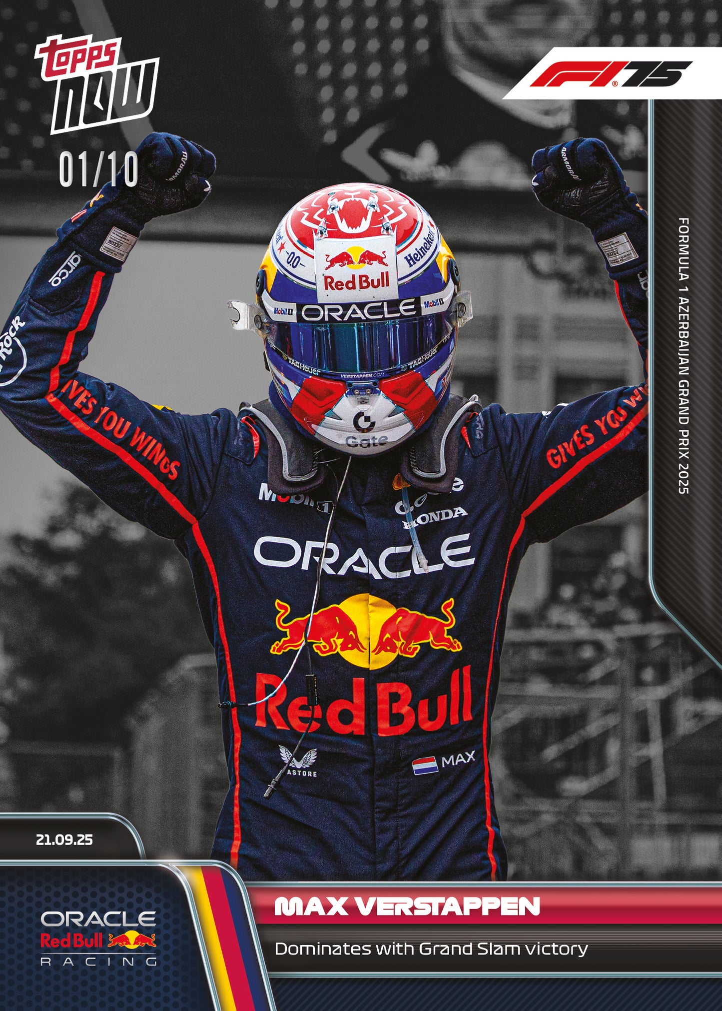 Max Verstappen - 2025 Formula 1® Topps NOW® - Card 63 - PR: 3846