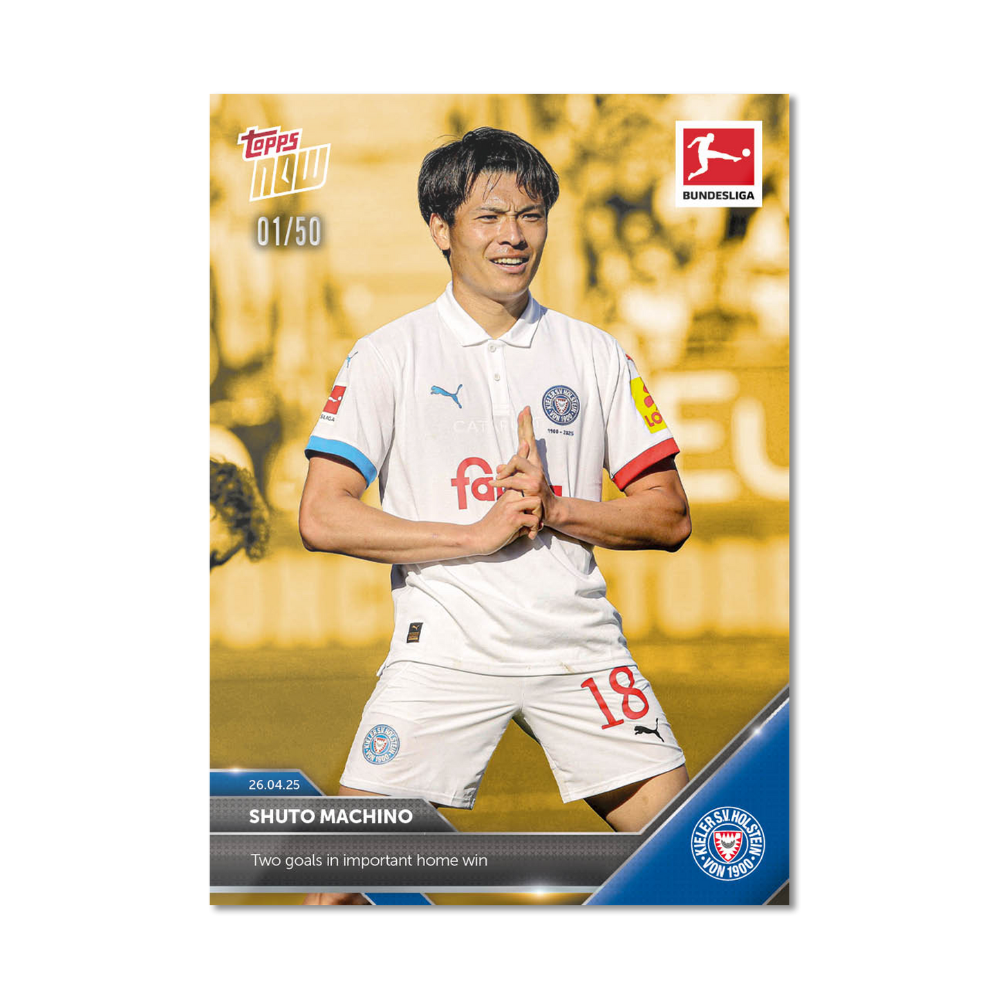 Shuto Machino - 2024-25 Bundesliga Topps NOW® Card 174 - PR: 469