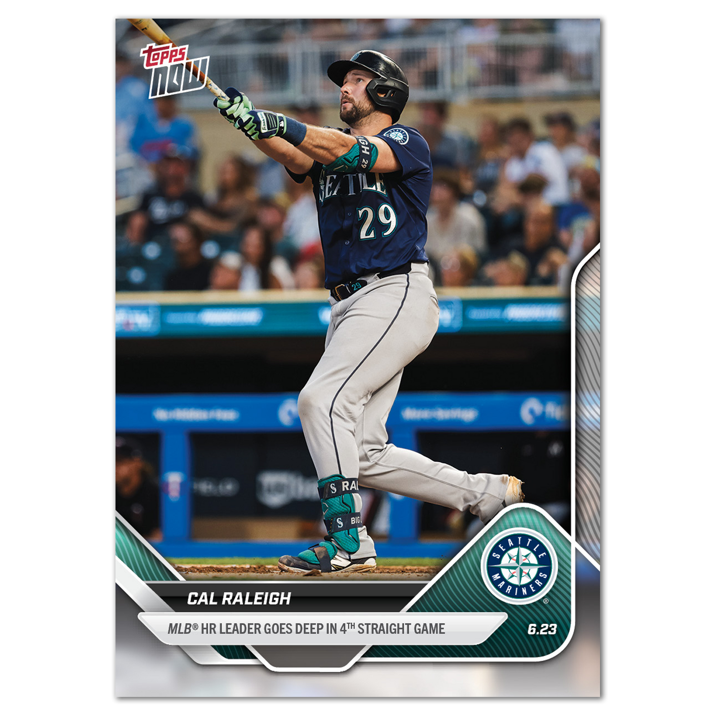 Cal Raleigh - 2025 MLB Topps NOW® - Card 341 - PR: 1021