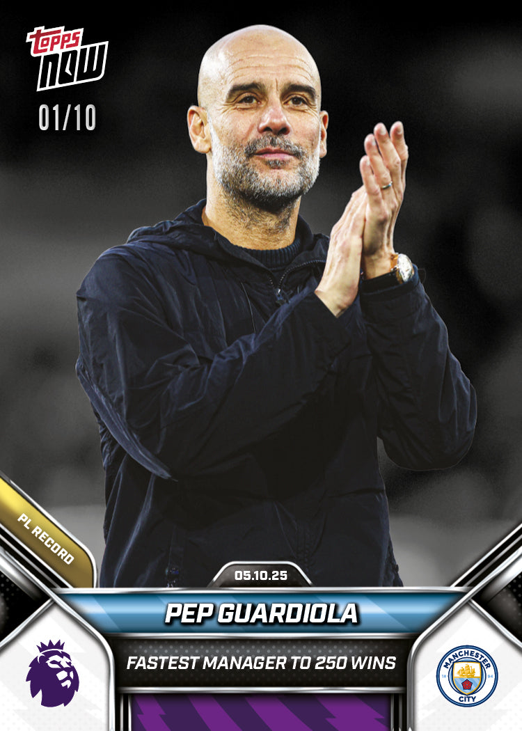 Pep Guardiola - 2025-26 Premier League Topps NOW® - Card 34 - PR: 591
