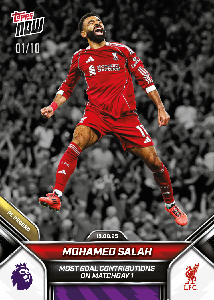 Mohamed Salah - 2025-26 Premier League Topps NOW® - Card 5 - PR: 2615