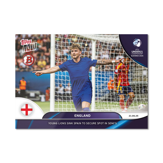 England - 2025 UEFA Euro U-21 Topps NOW® - Card 7 - PR: 94