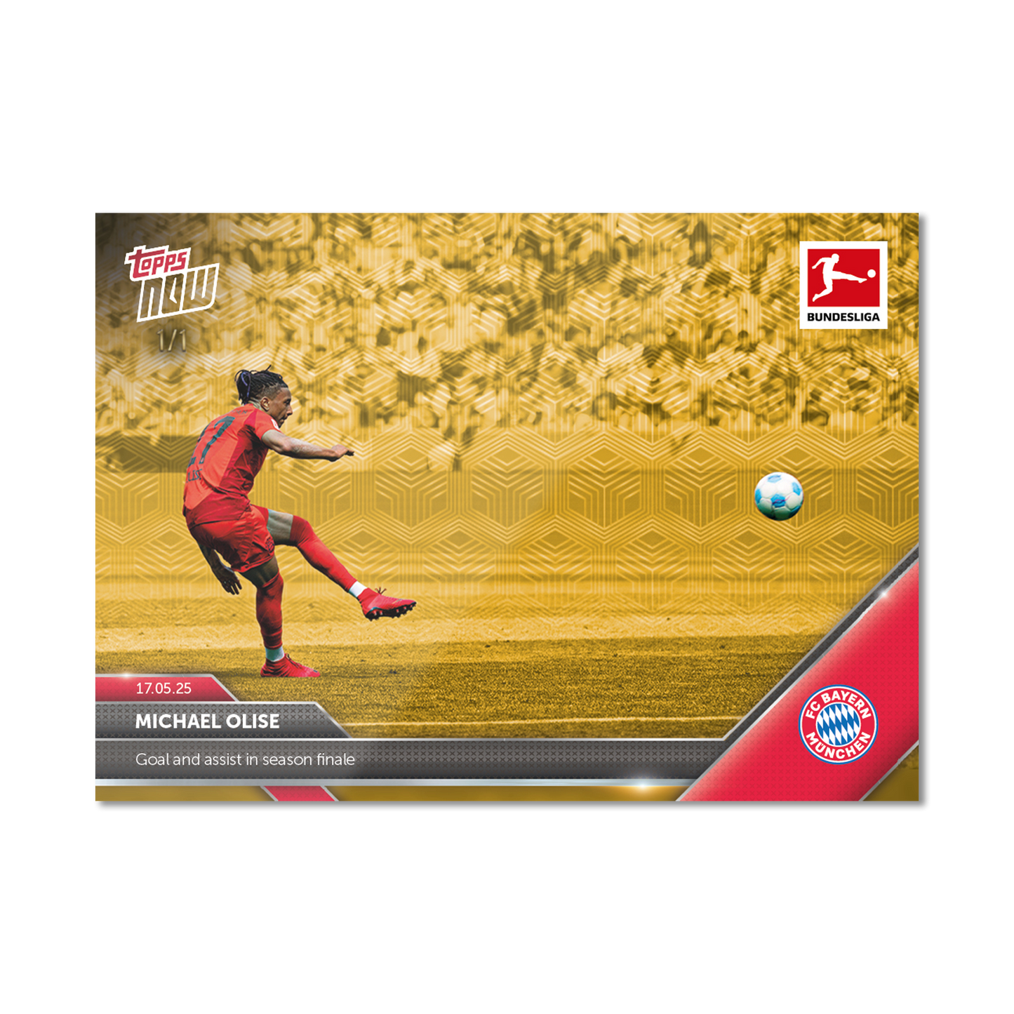 Michael Olise - 2024-25 Bundesliga Topps NOW® - Card 193 - PR: 295