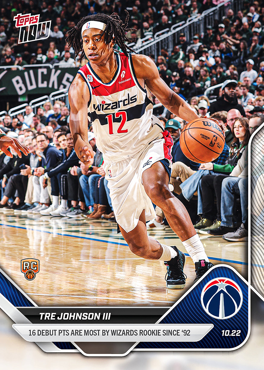 Tre Johnson - 2025-26 NBA Topps NOW® - Card 14 - PR: 997