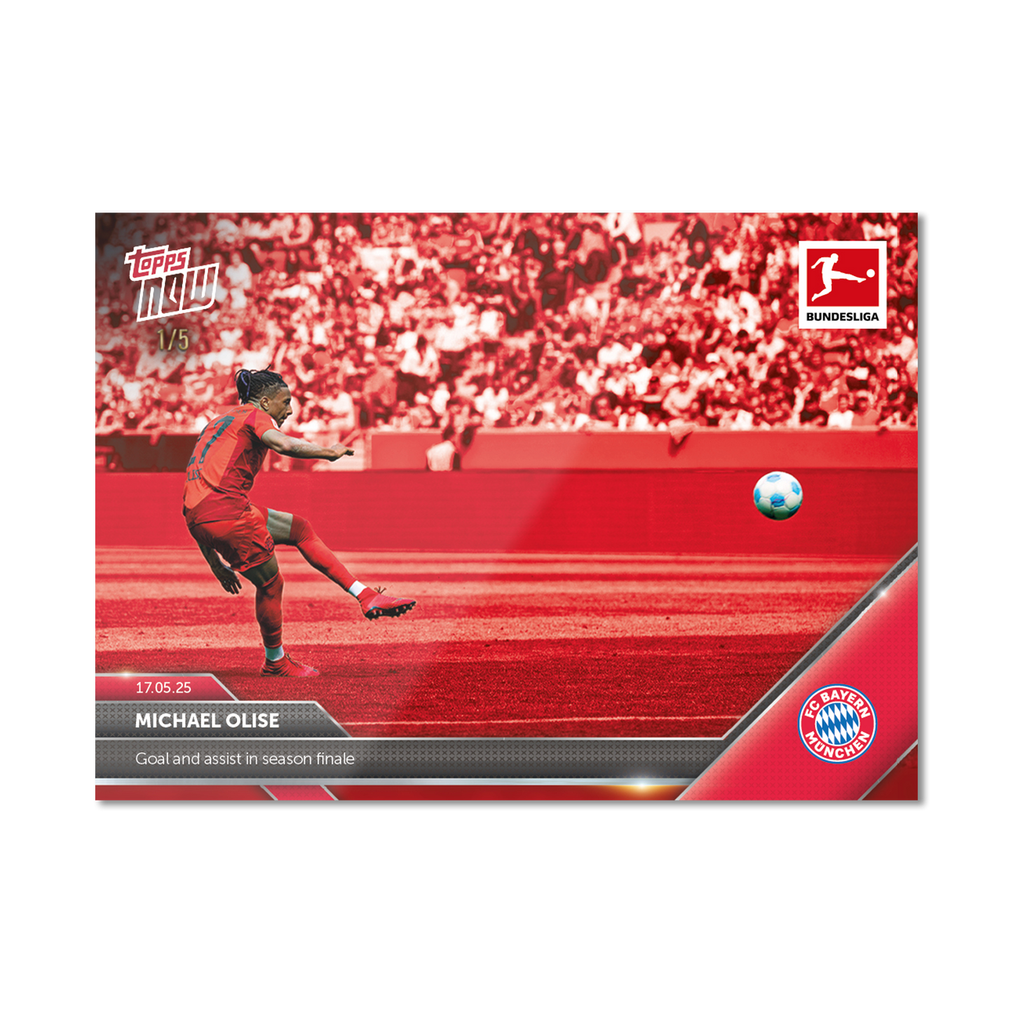 Michael Olise - 2024-25 Bundesliga Topps NOW® - Card 193 - PR: 295