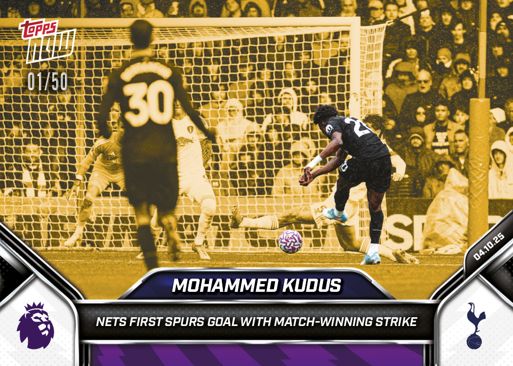 Mohammed Kudus - 2025-26 Premier League Topps NOW® - Card 30 - PR: 263