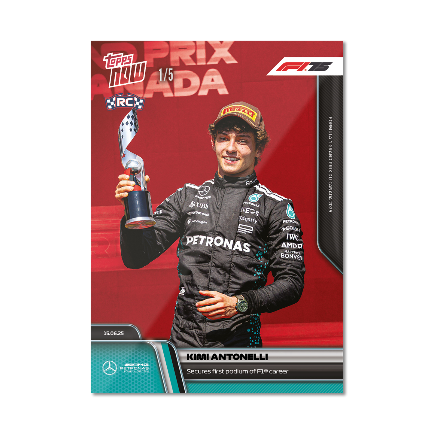 Kimi Antonelli - 2025 Formula 1® Topps NOW® - Card 45 - PR: 9978