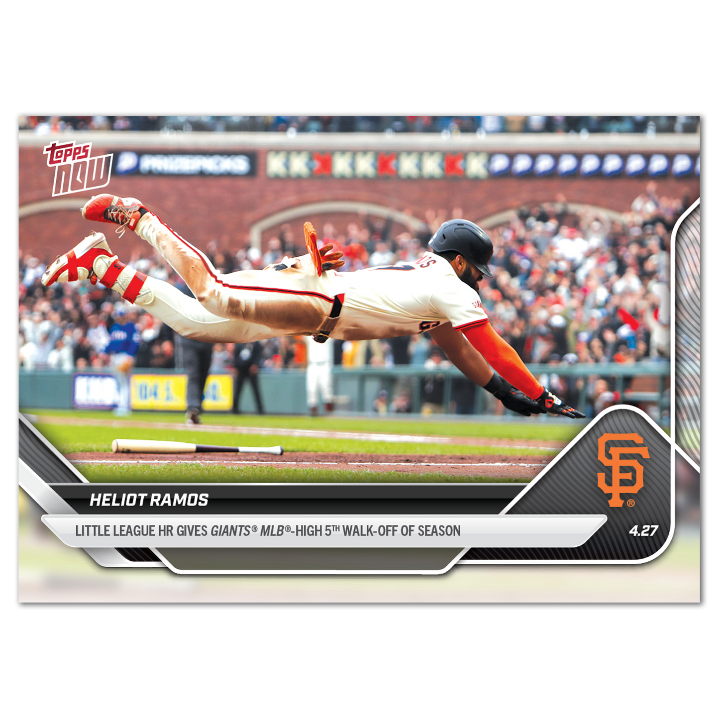 Heliot Ramos - 2025 MLB Topps NOW® - Card 112 - PR: 1180