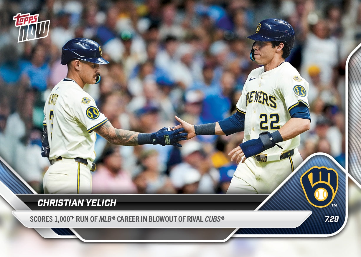 Christian Yelich - 2025 MLB Topps NOW® - Card 484 - PR: 491