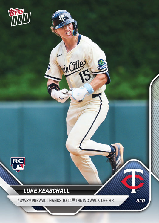 Luke Keaschall - 2025 MLB Topps NOW® - Card 543 - PR: 1378