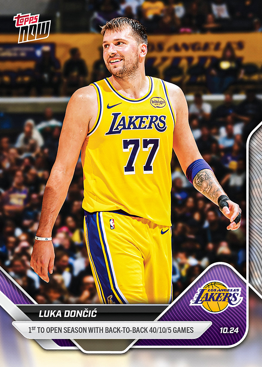 Luka Dončić - 2025-26 NBA Topps NOW® - Card 24 - PR: 1922