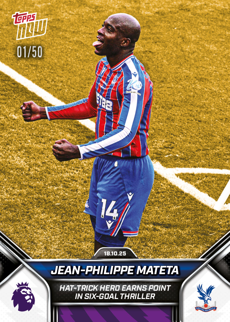 Jean-Philippe Mateta - 2025-26 Premier League Topps NOW® - Card 36 - PR: 237