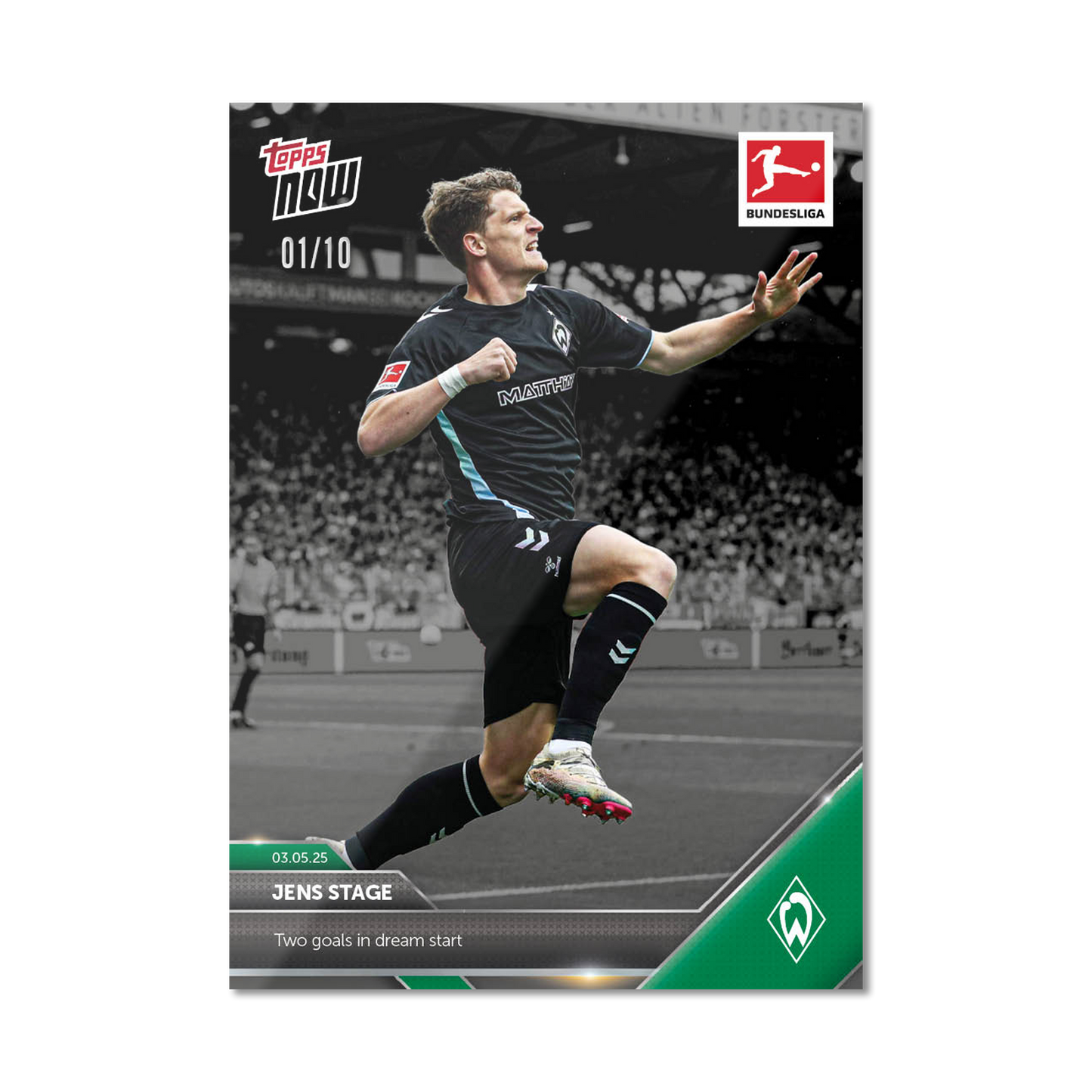 Jens Stage - 2024-25 Bundesliga Topps NOW® - Card 179 - PR: 67
