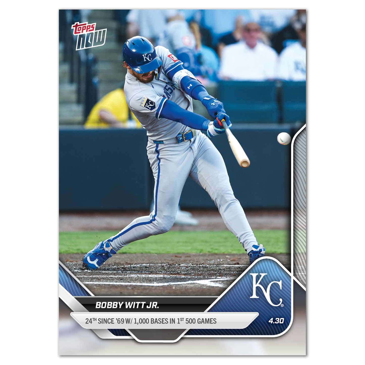 Bobby Witt Jr. - 2025 MLB Topps NOW® - Card 123 - PR: 1584