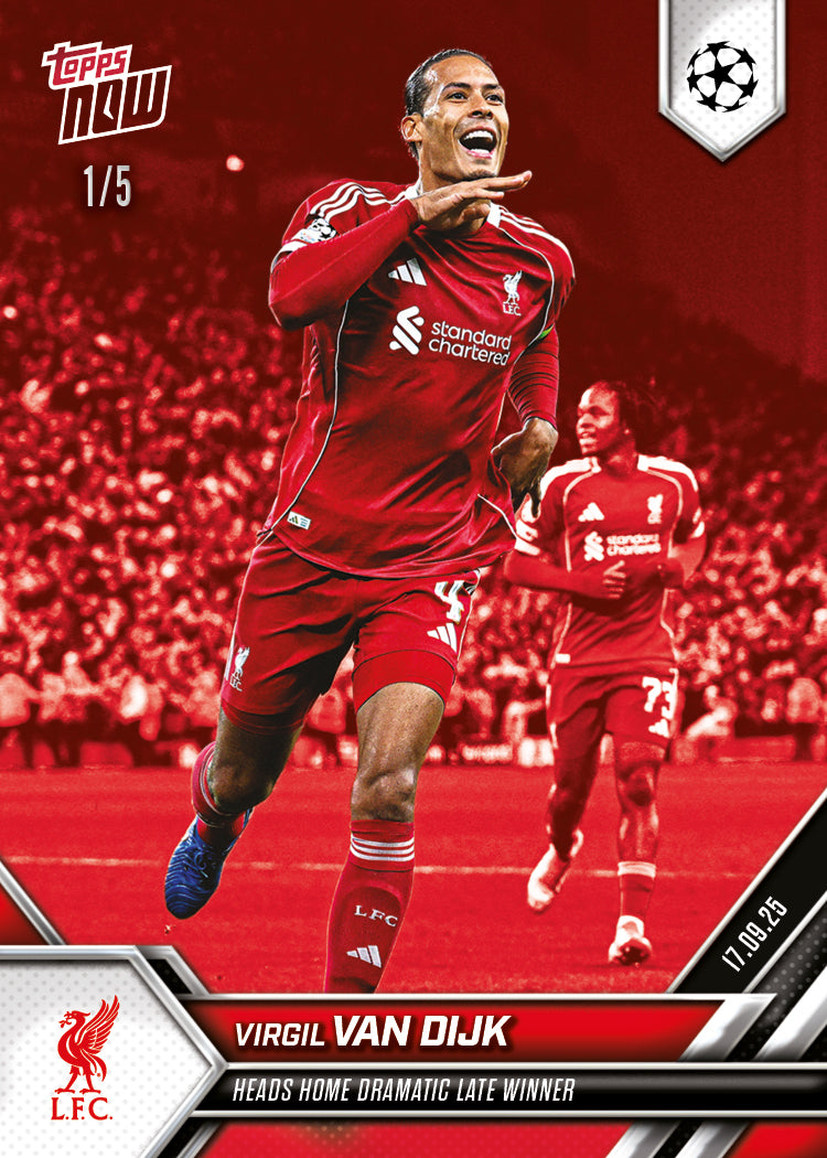Virgil van Dijk - 2025-26 UCL Topps NOW® - Card 15 - PR: 585