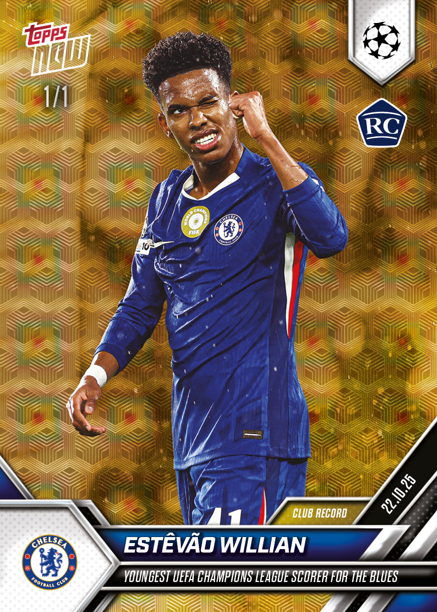 Estêvão Willian - 2025-26 UCL Topps NOW® - Card 39 - PR: 3182