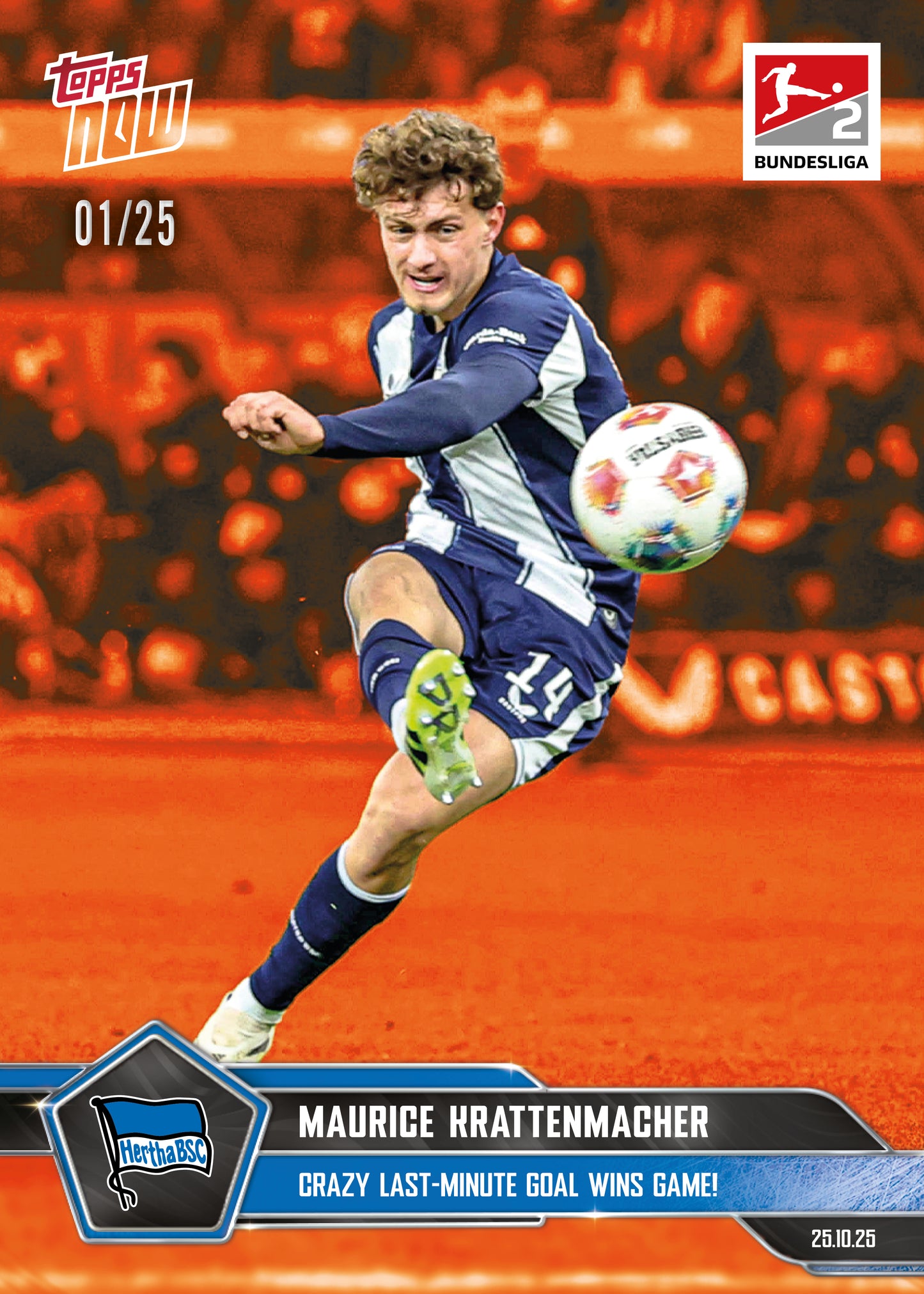 Maurice Krattenmacher - 2025-26 Bundesliga Topps NOW® - Card 47 - PR: 523