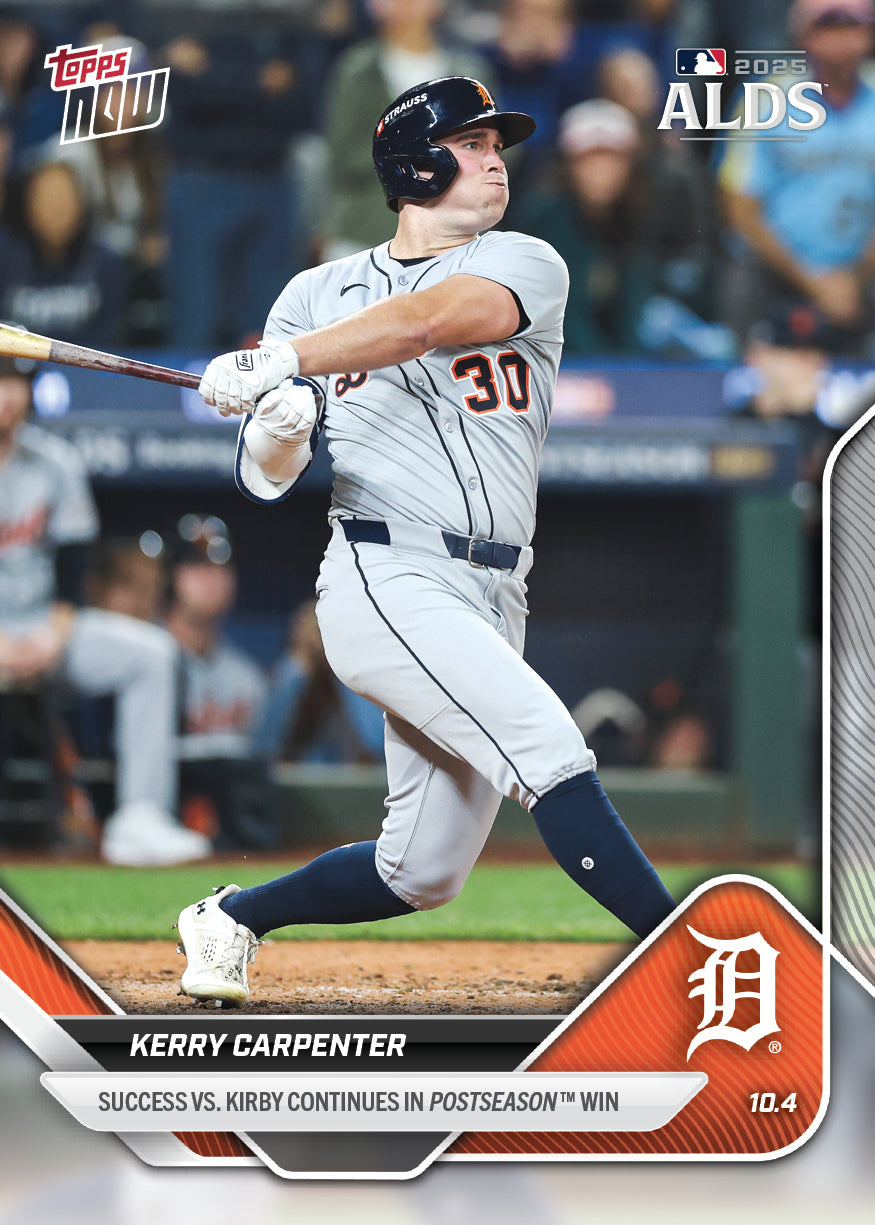 Kerry Carpenter - 2025 MLB Topps NOW® - Card 824 - PR: 822