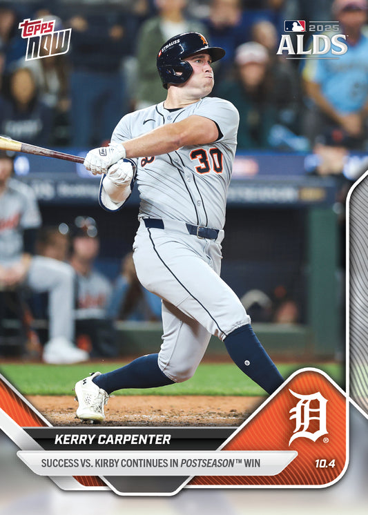 Kerry Carpenter - 2025 MLB Topps NOW® - Card 824 - PR: 822