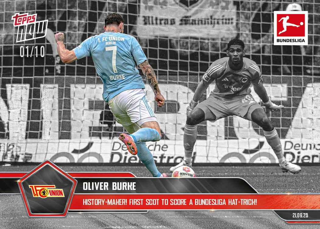 Oliver Burke - 2025-26 Bundesliga Topps NOW® - Card 25 - PR: 106