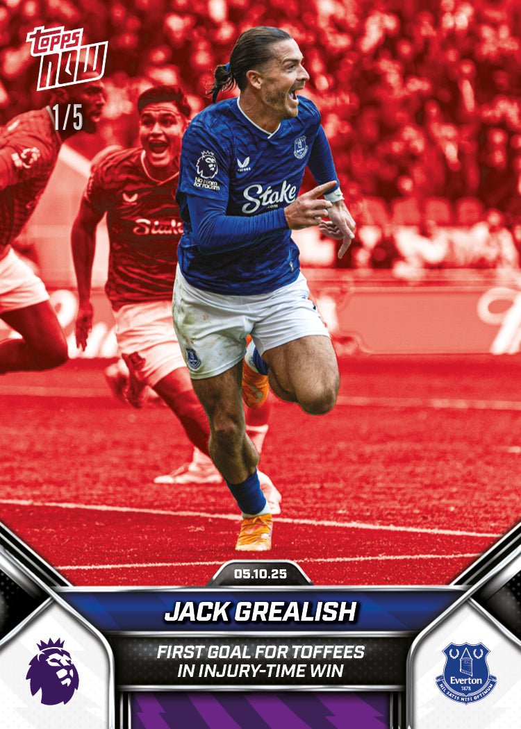 Jack Grealish - 2025-26 Premier League Topps NOW® - Card 33 - PR: 405