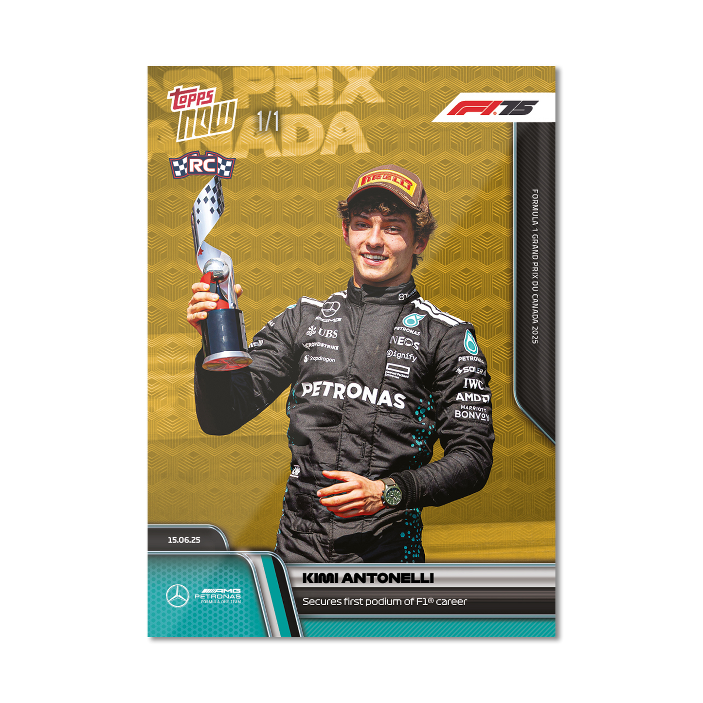 Kimi Antonelli - 2025 Formula 1® Topps NOW® - Card 45 - PR: 9978