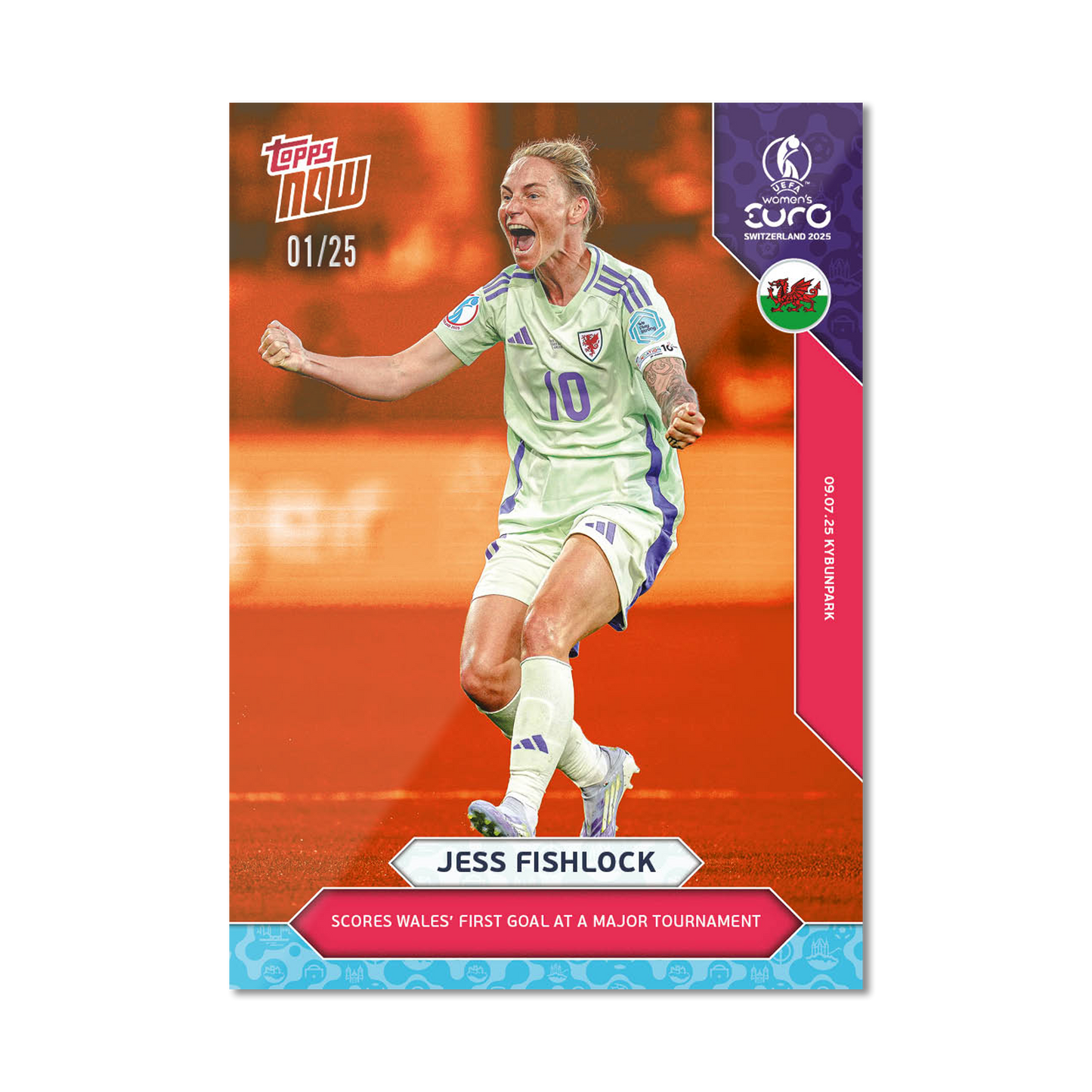 Jess Fishlock - UEFA Women’s EURO 2025™ Topps NOW®  - Card 13 - PR: 202