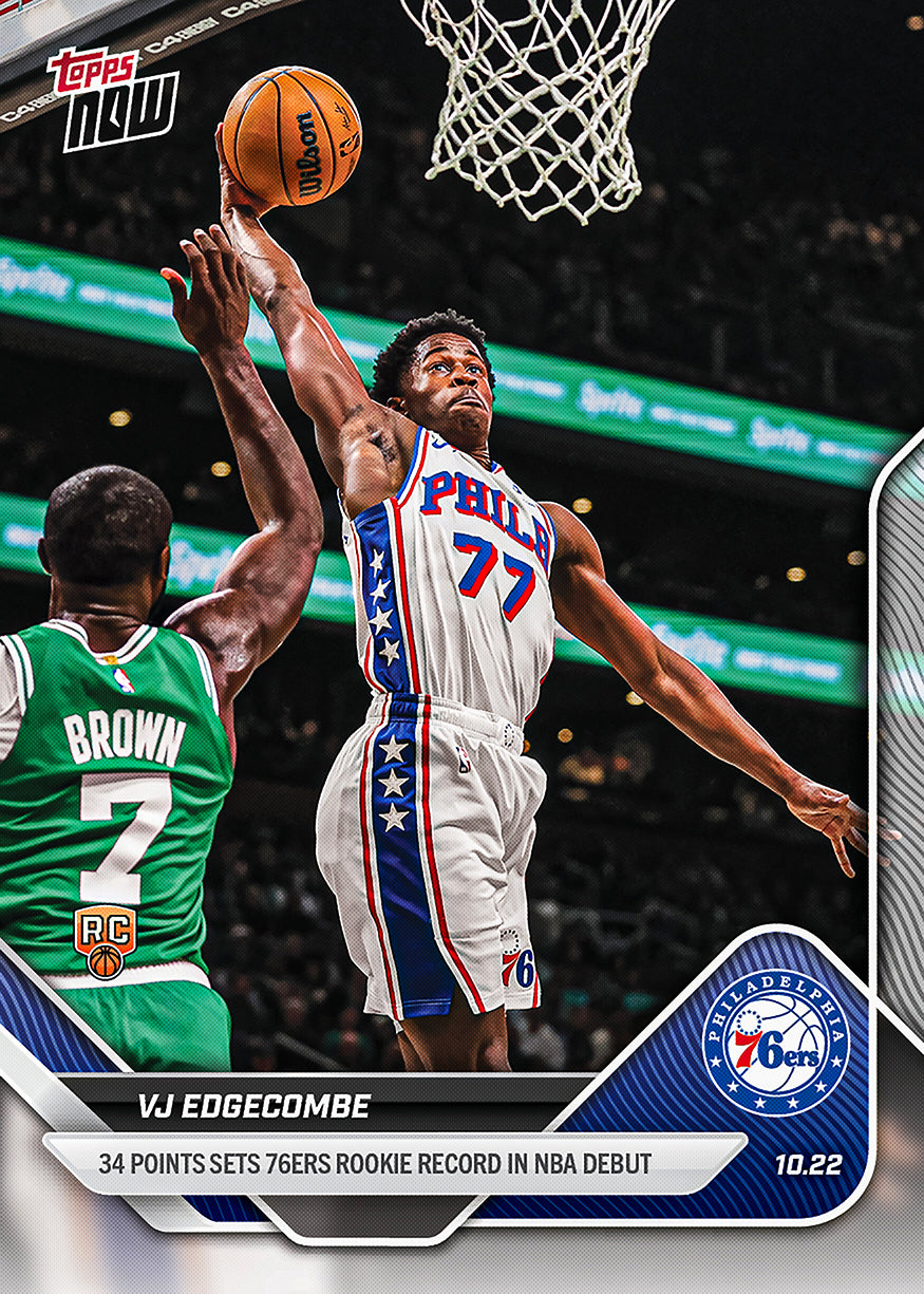 VJ Edgecombe - 2025-26 NBA Topps NOW® - Card 11 - PR: 17761