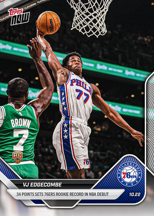 VJ Edgecombe - 2025-26 NBA Topps NOW® - Card 11 - PR: 17761