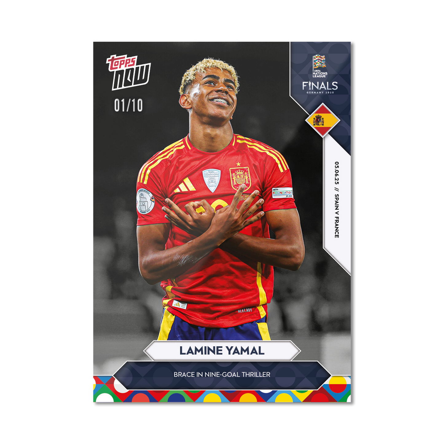 Lamine Yamal - 2025 UEFA Nations League Topps NOW® - Card 2 - PR: 6451