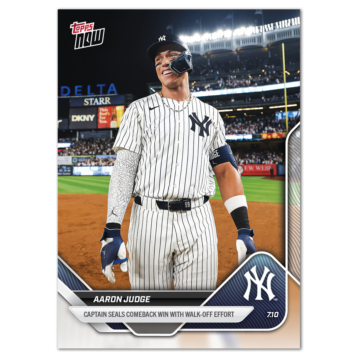 Aaron Judge - 2025 MLB Topps NOW® - Card 410 - PR: 1758