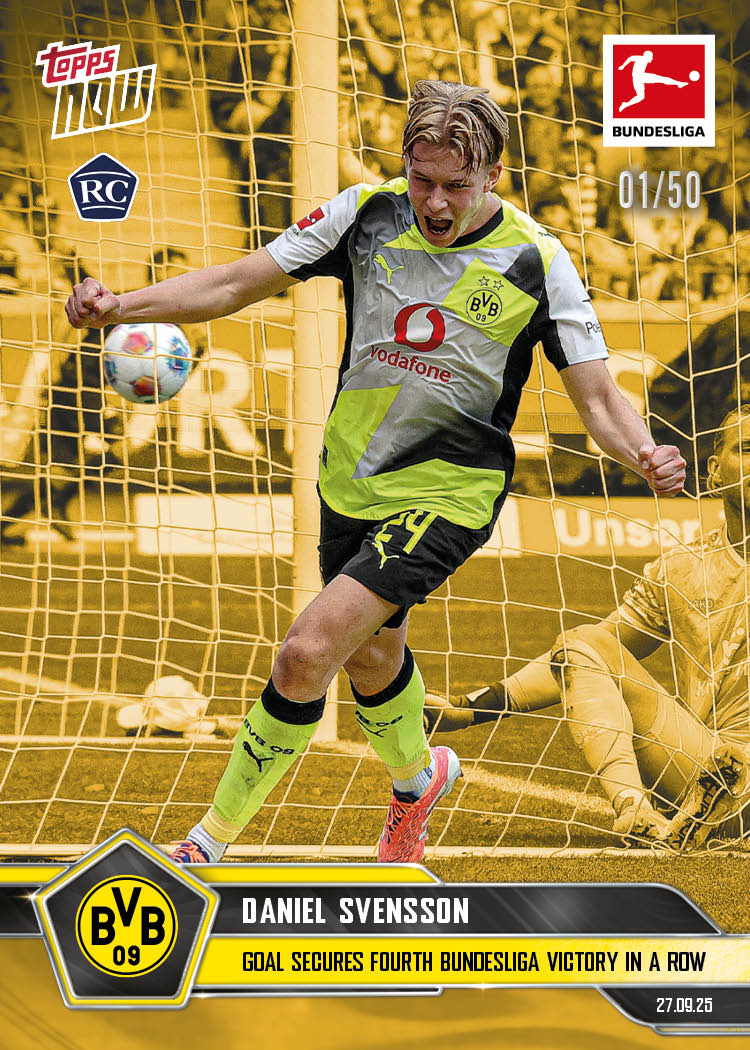 Daniel Svensson - 2025-26 Bundesliga Topps NOW® - Card 34 - PR: 464